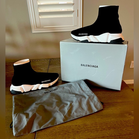 Balenciaga Shoes - Balenciaga Speed LT Sneaker Knit Simple Sole Bicolor
